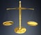 Justice weighing scales 3D rendering