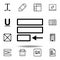 justify text icon. Can be used for web, logo, mobile app, UI, UX