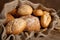 Jute bag with bread