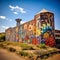 Juxtaposition of Historical Landmarks and Vibrant Street Art in Johannesburg