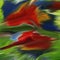 Juxtaposition of a macaw