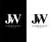 Jw, wj initial company name logo template vector