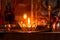 Jyoti of diya & x28;candle& x29; glowing inhouse temple of home, Indian tradition to glow brass candle with pure ghee