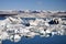 Jökulsárlón glacier lagoon, Iceland, Europe. Glacial lake in southern part of Vatnajökull National Park, Iceland.