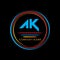 A K .AK logo design. AK letter logo design on black background .