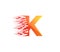 K Fire Creative Alphabet Logo Design Concept