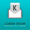 K flat mail, email logo design, K logo latter idea inspiration