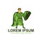 K Green Super Human Mascot
