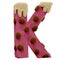 K letter. Cake Font. Cake Font.. Handmade with plasticine.