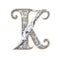 K Letter Diamond Ornament: Ingrid Baars Style Logo With Rhinestones