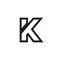 K letter lines logo design vector
