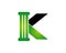 K letter pillar logo icon design 1