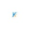 K Letter Slash Logo, Concept Letter K + icon slash illustration