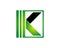 k letter square logo design 1