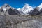 K2 mountain behind Vigne glacier, K2 trek, Pakistan