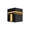 Kaaba hajj Mecca pray pilgrimage Ramadan Islam muslim mosque icon vector symbol illustration flat. Design vector