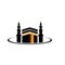 Kaaba Mecca Symbol Logo Illustration design template