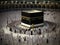 Kaabah, Qibla, Hajj, Eid, Tawaaf, Circling around Kaabah, Muslims performing Hajj. Pilgrimage. Ai Generated.