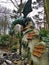 Kaatsheuvel / The Netherlands - March 29 2018: A dragon guarding treasure chests on the wall in Theme Park Efteling