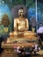 Kaba Aye:World of peace Brass statue seated buddha, The face is special shine.