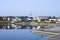 Kaban Lake and the towering minaret of the historical Marjani Mosque from 1767 in Kazan, Russia