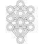 Kabbalah tree life Sefirot, Sephirot Tree Of Life symbol. Contour lines, contour drawing