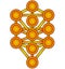Kabbalah tree life Sefirot, Sephirot Tree Of Life symbol in yellow orange colors, bordered with black contour lines