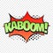 Kaboom comic style word  on transparent background