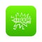 Kaboom, explosion icon digital green