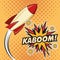 Kaboom explosion pop art comic design