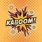 Kaboom explosion pop art comic design