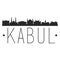 Kabul Afghanistan. City Skyline. Silhouette City. Design Vector. Famous Monuments.