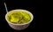 Kaccha aam chutney sweet n sour unripe green mango pickle on a c