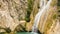 Kadi waterfall in Polilimnio in peloponnese in Greece.