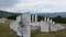 Kadinjaca WWII Memorial, Uzice, Serbia. Drone Aerial View of Monument Complex