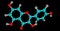 Kaempferol molecular structure isolated on black