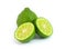 Kaffir lime isolated on white makrut lime Mauritius papeda