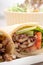 Kafta shawarma chicken pita wrap roll sandwich