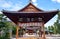 Kagura-den building of the Shikichi-jinja Shrine Wara-tenjin. Kyoto. Japan