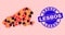 Kahoolawe Island Map Composition of Flame and Buildings and Textured Lesbos Seal