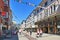 Kaiserslautern, Germany - Shopping street called \'Fackelstrasse\' with people in city center