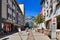 Kaiserslautern, Germany - Shopping street called \'Fackelstrasse\' with people and shopping center