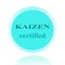 KAIZEN certified icon or symbol image concept design with busine