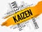 Kaizen word cloud collage