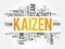Kaizen word cloud collage, business concept