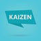 Kaizen word on sticker