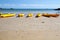 Kajaks at St. Brelade\'s Bay, Jersey, UK