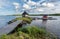 Kakuasen village sauna bilt in the islet in Gaxsjon lake in Northern Sweden