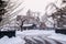 Kakunodate - Akita in winter, snow cover over the town