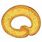 Kalach sweet bakery product as a ring. vector illustration